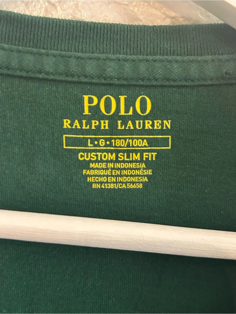 Polo by Ralph Lauren Dark Green Short-Sleeve Crewneck Tee with Purple Pony